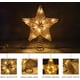 thumbnail image 4 of Sombrero de copa para árbol de Navidad Luces LED navideñas Decoración para árbol de Navidad $ Decoración de estrella para copa de árbol de Navidad $ Decoración de estrella de cinco puntas para, 4 of 7