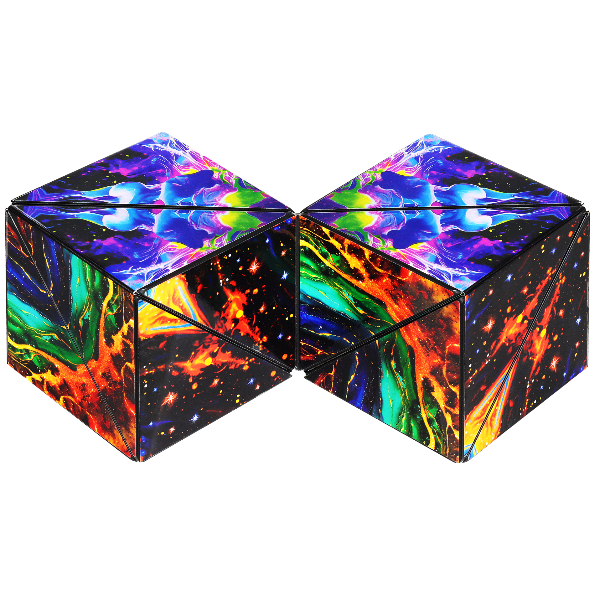 Shashibo² Shape Shifting magnetic puzzle or fidet cube transforms into over 70 shapes from Fun In Motion Toys.