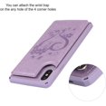 thumbnail image 6 of for iPhone Xs/X Wallet Case with RFID Blocking Card Holder for Girls Women,Premium PU Leather Magnetic Buttons Stand Flip Wrist Strap Case for iPhone Xs 5.8 Inch,Heart Purple, 6 of 16
