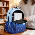 thumbnail image 5 of SEANATIVE Kids' School Backpack 17 Inch Large Capacity School Bag Book Bag Adjustable Shoulder Straps Casual Daypack for Elementary Middle School Boys Girls, Star Blue Gradient, 5 of 7