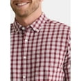 thumbnail image 4 of George Men's & Big Men's Button-Up Poplin Shirt with Short Sleeves, Sizes S-3XL, 4 of 5