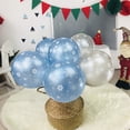 thumbnail image 4 of Globos de látex de copo de nieve congelado para niños, suministros de fiesta de Navidad y Año Nuevo, decoración artesanal, juguetes, 10/20（blue 10pcs, 4 of 5