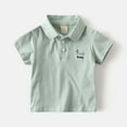 thumbnail image 2 of RUTAYY Infant Infant Boys' Polo Shirt Casual cartoon print gentleman short sleeve POLO shirt lapel Bohemian style , Green, 12-18 Months, 2 of 9