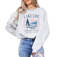 thumbnail image 4 of Lake Life Social Club Sweatshirt for Women & Kids Cozy Lake House Crewneck Pullover Gray Sweatshirt Adult X-Large, 4 of 7