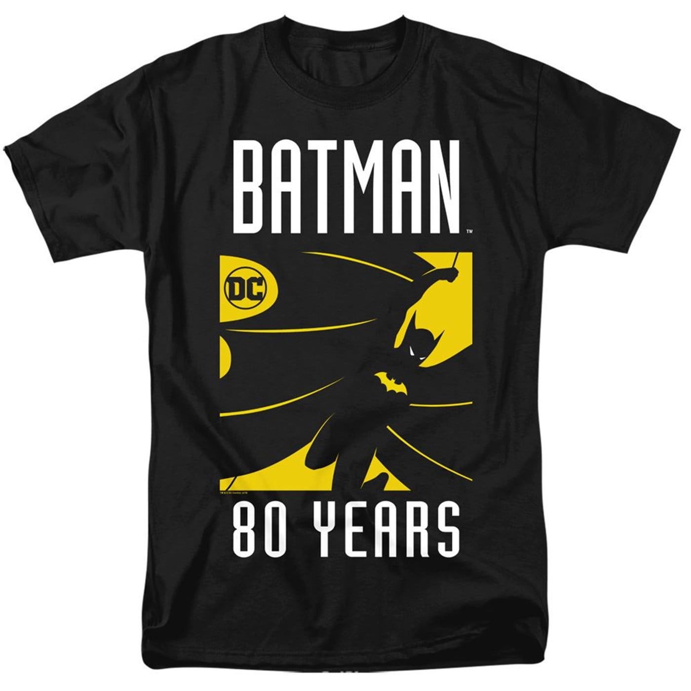 Batman 80th Silhouette Men's T-Shirt-Medium