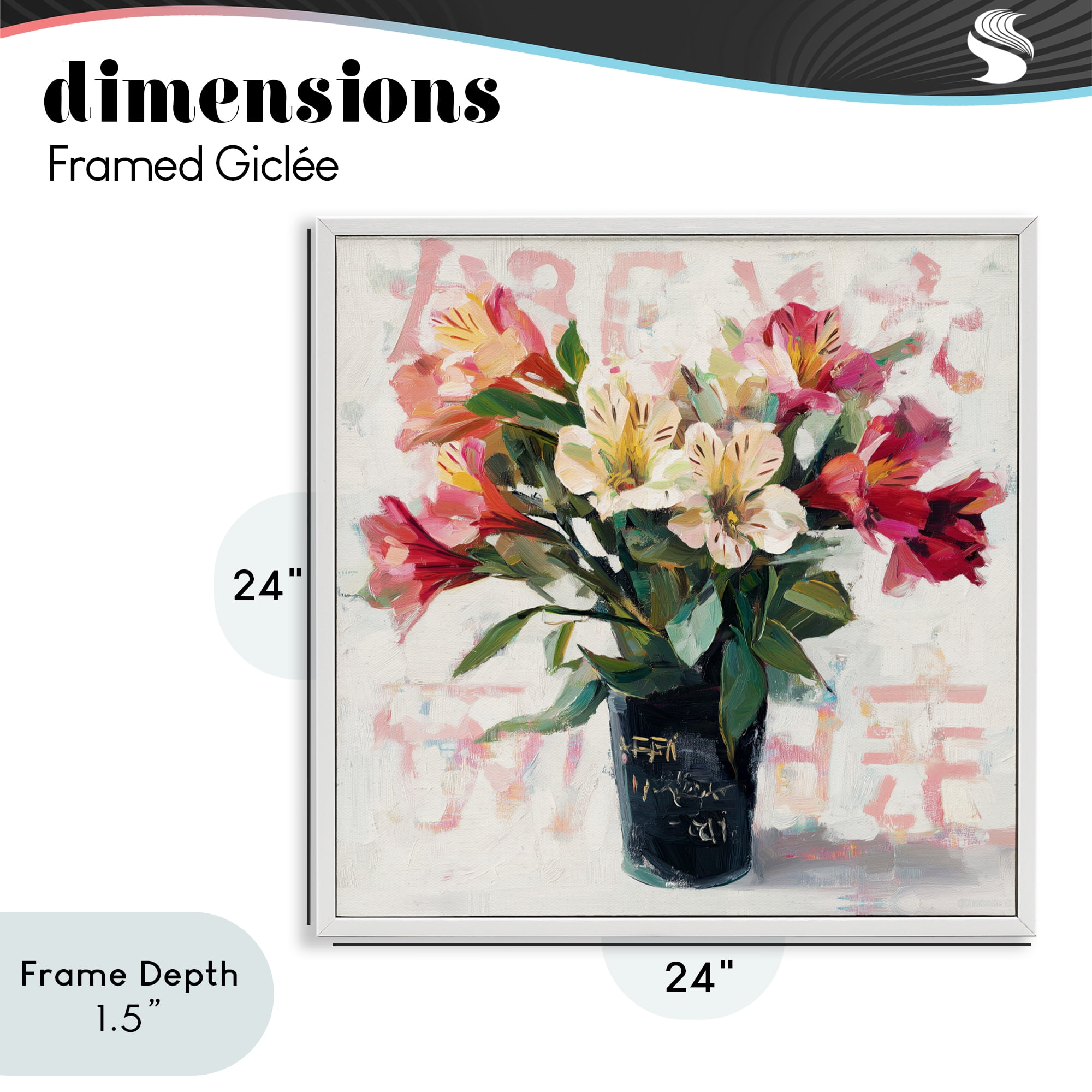 Stupell Industries Street Style Harmony Bouquet White Framed Giclee Art, design by Svetlana Aleynikova