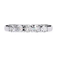 thumbnail image 2 of AFFY Five Stone Wedding Band Ring for Women, 0.50 Carat (ctw) Round Cut Lab Grown Diamond Eternity Ring In 10K Solid White Gold F-G, VS-SI Quality 1/2 ctw Ring Size-8.5, 2 of 6