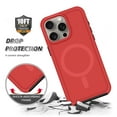 thumbnail image 2 of Magnetic Case for iPhone 14 Phone Case, [Compatibilty with MagSafe] Heavy Duty Drop Protection, Anti-Fall Shockproof Dust Proof Tough Protective Phone Cover for iPhone 14,Red, 2 of 6