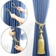 thumbnail image 2 of 2pcs Handmade Curtain Tiebacks Curtain Tiebacks With Ropes Curtain Tiebacks For Home Decoration (golden), 2 of 5