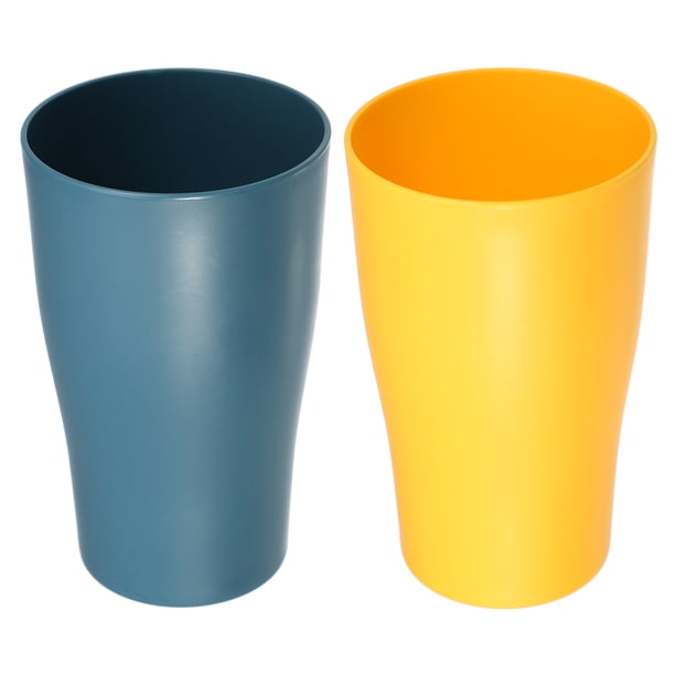 Vasos de Baño 2uds Unique Bargains Azul Amarillo 12,5x7,7cm