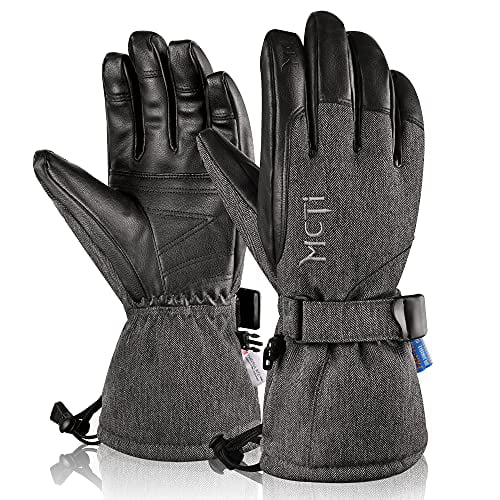 Mens Thinsulate Thermal Sheepskin Leather Gloves Ski Warm Winter Snow Size S-XL 