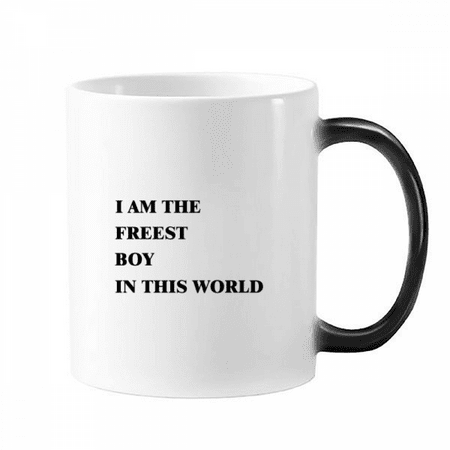 

I Am The Freest Boy Changing Color Mug Morphing Heat Sensitive Cup With Handles 350 ml