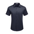 thumbnail image 3 of COOFANDY Men's Untucked Shirts Short Sleeve Regular Fit Summer Button Down Shirts, 3 of 5