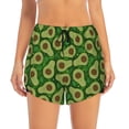 thumbnail image 2 of Xecao's Big Colorful Avocados for a double-layer running short for women, perfect for gym, tennis, and more, featuring a convenient pocket., 2 of 9