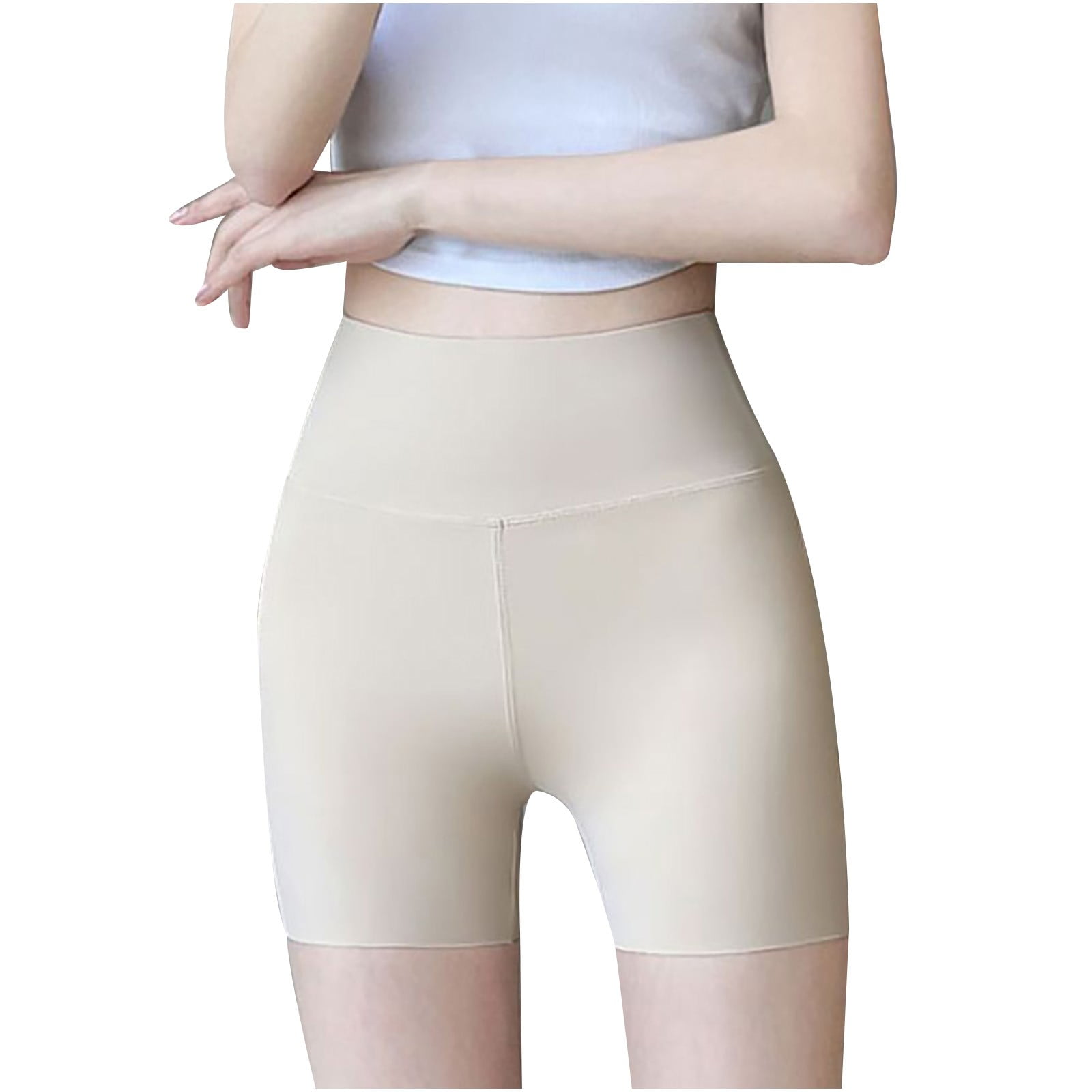 AherBiu Shorts Leggings Taille Haute Extensibles pour Femmes, Large