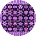 thumbnail image 1 of Ahgly Company Indoor Round Abstract Purple Modern Area Rugs, 6' Round, 1 of 4