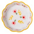 thumbnail image 1 of Ceramic Salad Bowl Dessert Bowl Adorable Pattern Wave Bowl Breakfast Bowl, 1 of 8