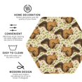 thumbnail image 3 of Vsdgher Cute Squirrel with Green Leaves Leather Coasters for Drinks, Durable Drink Coasters 4 Set for Tabletop Protection, Luxurious Home Décor and Housewarming Gift-Hexagon, 3 of 6