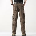 thumbnail image 4 of SHIXIAOO Men's Straight Leg Outdoor Casual Trousers with Multiple Pockets and Loose Work Pants, 4 of 6