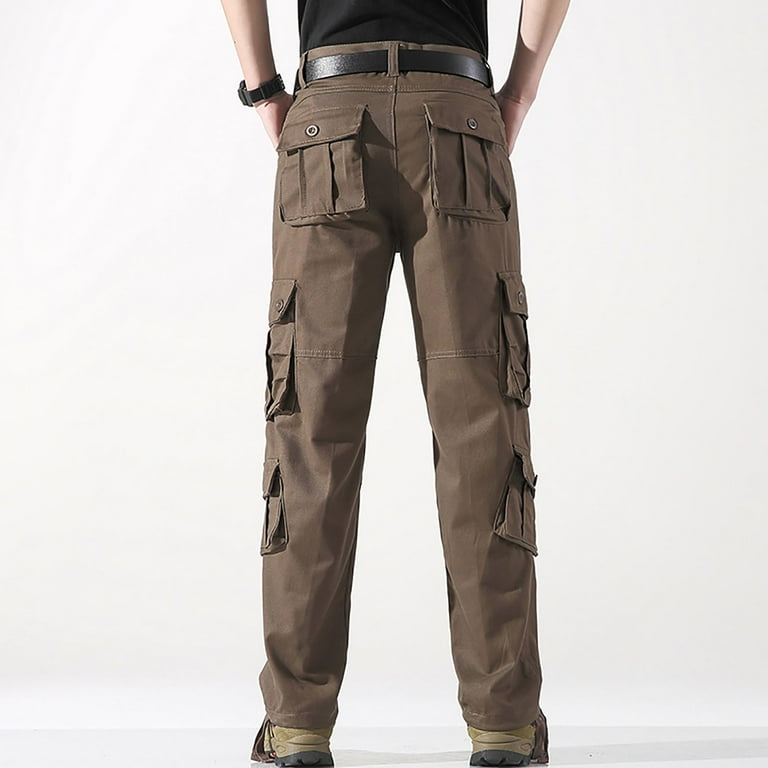 Icvfdpl Mens Cargo Pants Straight Leg Outdoor With Multiple - Main Image