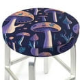 thumbnail image 3 of Honeii Floral Hippie Mushrooms Bar Stool Covers – Perfect Fit for 12" to 14" Round Stools, Crease-Resistant, Stretchy, Washable & Dustproof Seat Slipcovers-13 inch, 3 of 7
