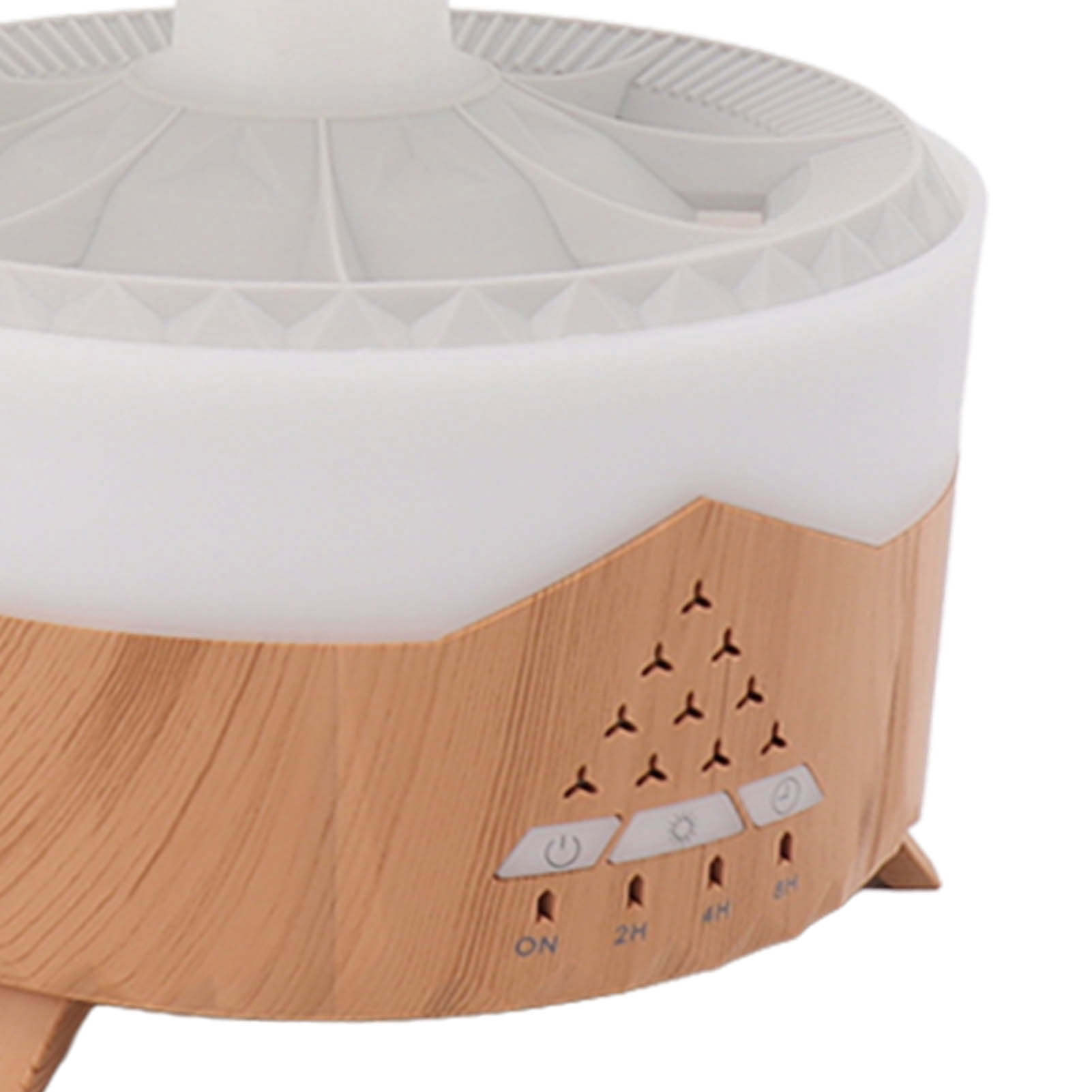 UFO Raindrop Humidifier with Colorful Lights Remote Control Timing 100‑240V Wood Grain US Plug