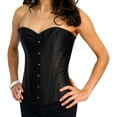 thumbnail image 3 of Chicastic Black Satin Sexy Strong Boned Corset Lace Up Bustier Top - 3-4 XL, 3 of 4