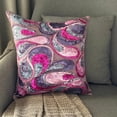 thumbnail image 3 of Pillow Cover, 22x22 inch (55x55 cm) Pillow Cover, Pink Throw Pillow Cover, Multicolor Sequins Abstract Glitter Pillow Cover, Art Deco Silk Throw Pillow Cover, Floral - Royal Obsession, 3 of 11