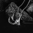 thumbnail image 5 of HIJONES Men's Stainless Steel Hip Hop Fish Pendant Necklace Dainty Cute Animal Necklace Silver, 5 of 6
