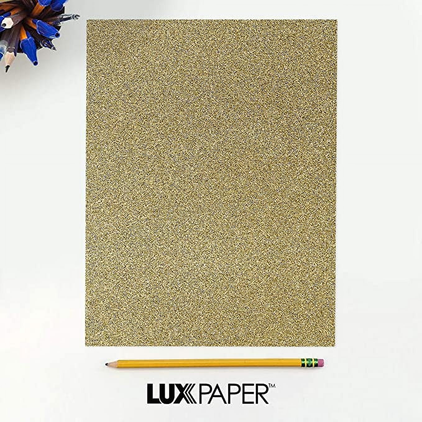LUXPaper 8.5 x 11 Cardstock, 106 lb. Gold Sparkle, 50/Pack