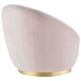 thumbnail image 5 of Modway Buttercup Modern Performance Velvet Swivel Chair in Gold/Pink, 5 of 7