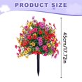 thumbnail image 3 of Artificial Morning Glory Flower Stakes – Garden Ground Spikes Faux Shrubs Outdoor Patio Porch Decoration, Fade Resistant Lifelike Easy Install for Home Wedding Party, 3 of 9