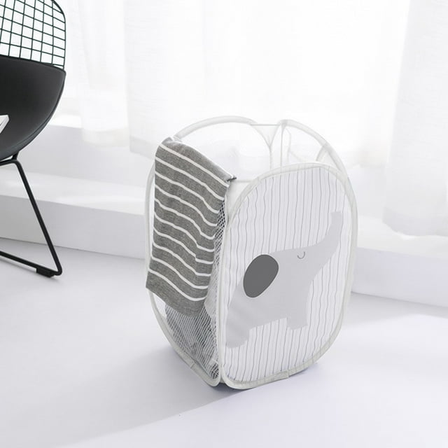 Agiferg Home Dirty Clothes Basket Cartoon Fabric Folding Laundry Basket