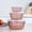 Pink, variant on Ikeay 3-Piece Food Storage Containers Set with Airtight Lids And Tureen Bowl, Clear Plastic Kitchen Organizer for Cereal Oatmeal Fruits Dry Food Pantry Storage And Freshness Preservation