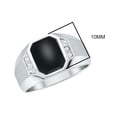 thumbnail image 3 of SZUL Women's 10K White Gold Onyx and Diamond Men's Ring, 3 of 5