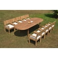 thumbnail image 4 of Grade-A Teak Dining Set: 10 Seater 11 Pc: 118" Double Extension Oval Table And 10 Veranda Arm Chairs Outdoor Patio WholesaleTeak #WMVR11, 4 of 4
