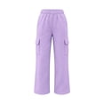 thumbnail image 5 of MLCDZ Sweatpants for Girls Wide Leg Baggy Sweat Pants Kids Casual Athletic Joggers Cute Teen Girl Clothes with Pockets Lightweight Back to School Trousers, 5 of 10