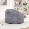 thumbnail image 6 of SESSLIFE Bean Bag Chair for Adults, Faux Fur Bean Bag Sofa with Armrests, High Density Foam Lazy Sofa Chair, Oversized Comfy Lounge Chair for Living Room Bedroom Reading, Gray, 6 of 10