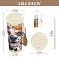 thumbnail image 2 of 17oz Insulated Tumbler 316 Stainless Steel Double Wall Vacuum Coffee Mug Leakproof 2-Way Drinking Cup with Lid & Strap Groovy Dalmatian Pattern, 2 of 8