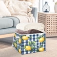 thumbnail image 3 of Yayeee Collapsible Cube Storage Bin with Lid Fabric Closet Decorative Basket with Handles, Cartoon Beige Lemon, 3 of 7