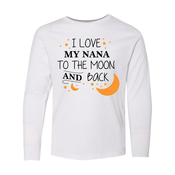 Inktastic I Love My Nana To The Moon and Back Long Sleeve Youth T-Shirt