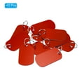 thumbnail image 3 of Uxcell Aluminum Blank Tags Rectangle Metal Stamping Blanks Pet ID Label with Key Rings Red 10Pcs, 3 of 6