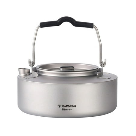 

600ml / 1000ml Titanium Tea Pot Kettle Lightweight Camping Tea Kettle Coffee Pot for Home Kitchen and Outdoor Activities