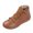 Brown, variant on HBFAGFB Womens Boots Fashion and Retro Leather Side Zipper Flat Casual Short Ankle Boots Black Size 39
