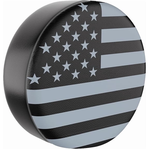 Spare Tire Cover for RV Trailer,Waterproof PVC Faux Leather Wheel Cover with American Flag Fit for Truck,Trailer,RV,SUV,Camper and Most Vehicle