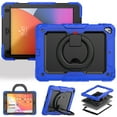 thumbnail image 5 of iPad Air Case (9.7"), iPad (6th/5th Gen) Case (9.7 Inch) - [Built with Screen Protector] Drop Proof Protective Kickstand Case Portable Handle Sturdy Rugged Cover, Blue, 5 of 10
