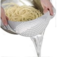 thumbnail image 5 of Stainless Steel Pan Strainer With Handle, 2pcs Stainless Steel Pasta Strainer, Easy Draining, Durable, 5 of 5