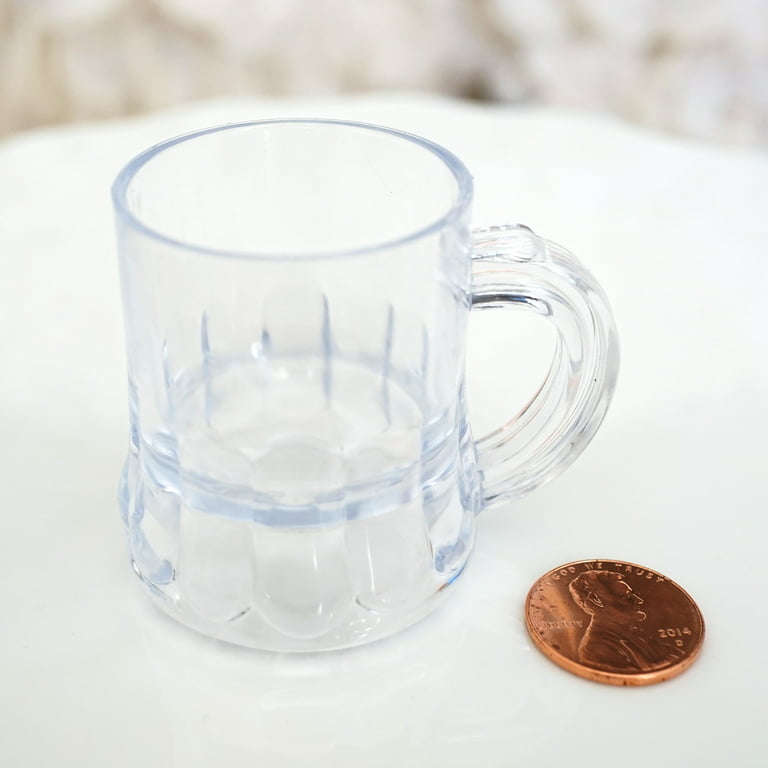 12 Pack 1 Oz Mini Beer Mug Shot Glasses with Handles for Party, Birthday  (1.57 x 1.9 In)
