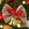 thumbnail image 4 of Fek888 Christmas Bows Small Christmas Linen Small Bow Christmas Tree Decoration Mini Accessories Pendant Mall Decoration Props, 4 of 7