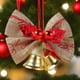 thumbnail image 4 of Adorno navideño con lazo de lino, mini colgante para centro comercial, lazo pequeño para árbol de Navidad, decoración festiva para el hogar, decoración de escritorio de oficina, marco de, 4 of 8